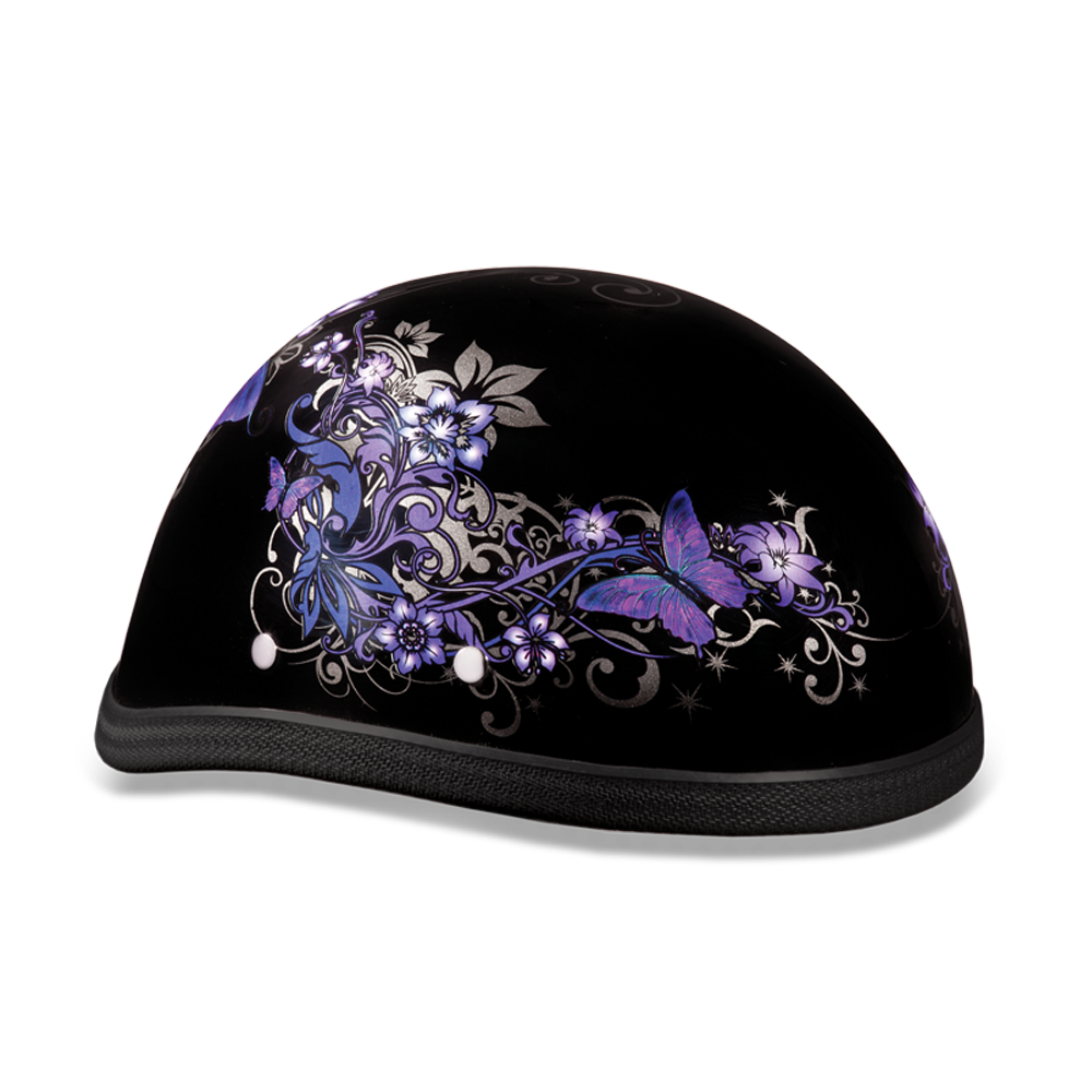 Novelty Motorcycle Helmet - Butterflies - Eagle Shorty - 6002B-DH