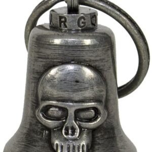 Skull - Gun Metal Motorcycle Guardian Ride Bell - SKU GRL-BL29-GM-DL