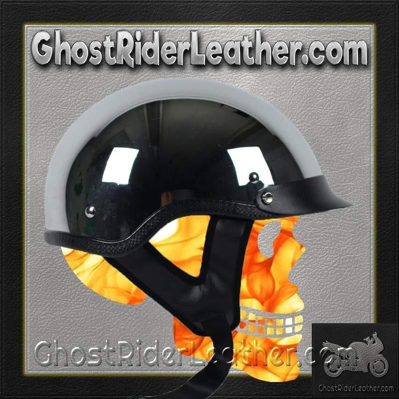 DOT Motorcycle Helmet - Chrome - Shorty - Visor - 1C-HI
