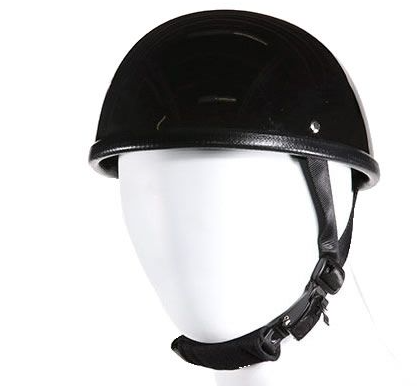 Novelty Motorcycle Helmet - Gloss Black - EZ Rider - H405-11-DL