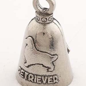 Retriever Dog - Pewter - Motorcycle Guardian Bell® - Made In USA - SKU GB-RETRIEF-DOG-DS