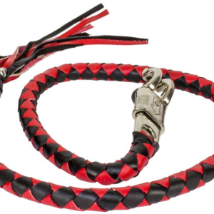 Get Back Whip - Black and Red Leather - 42 Inches -  GBW6-11-DL