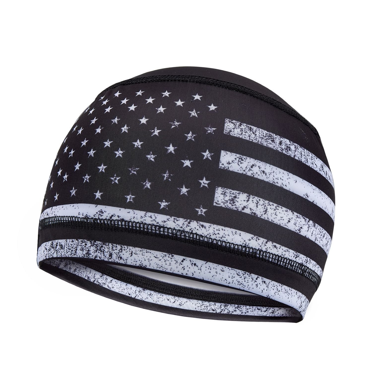 Set of Four Skull Caps - American Flag Variations - Biker Durag - PHH1-SET-DL