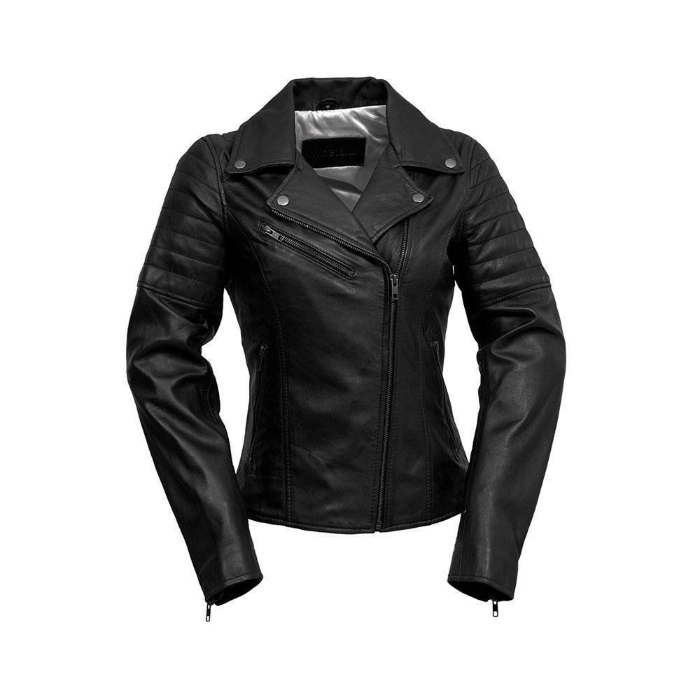 Princess - Women's Leather Jacket - Black or Oxblood - WBL1589-WB