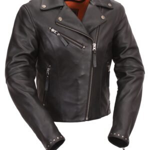 Scarlett Star - Women's Motorcycle Leather Jacket - SKU FIL159NOCZ-FM