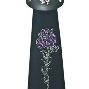 Pony Tail Holder - Spandex Hair Tube - Purple Rose - 8 Inches - J727IN-DS