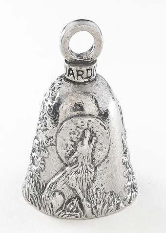 Howling Wolf - Pewter - Motorcycle Guardian Bell® - Made In USA - SKU GB-HOWLING-WO-DS