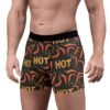 Doodle Hot Chili Peppers - Red Orange Green on Black - Men's Boxer Briefs (AOP)