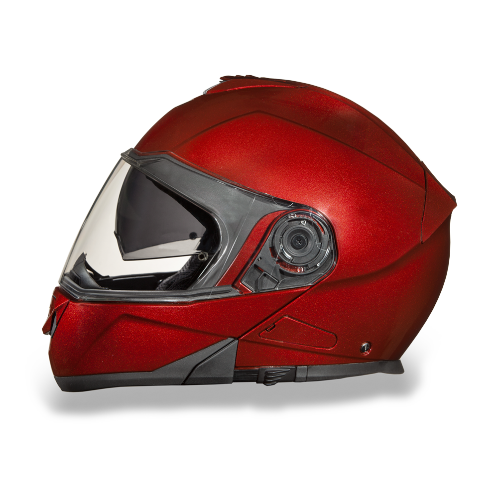 DOT Motorcycle Helmet - Black Cherry - Modular - Full Face - MG1-BC-DH