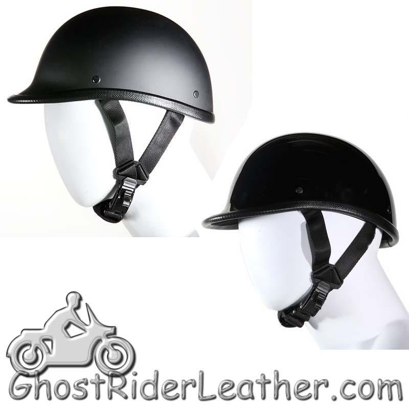 Novelty Motorcycle Helmet - Flat or Gloss Black - Jockey Polo - H404-H504-11-DL Size Chart