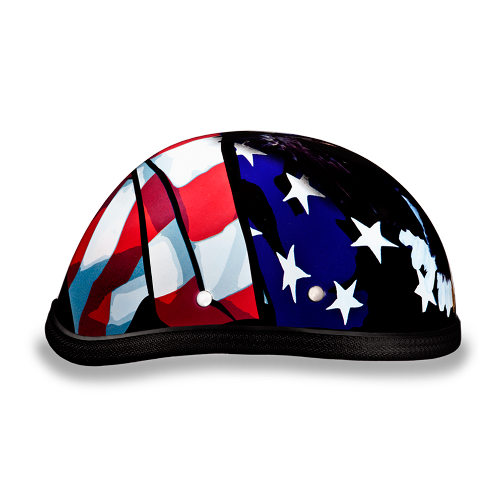 Novelty Motorcycle Helmet - Freedom Eagle - Shorty - 6002FR-DH