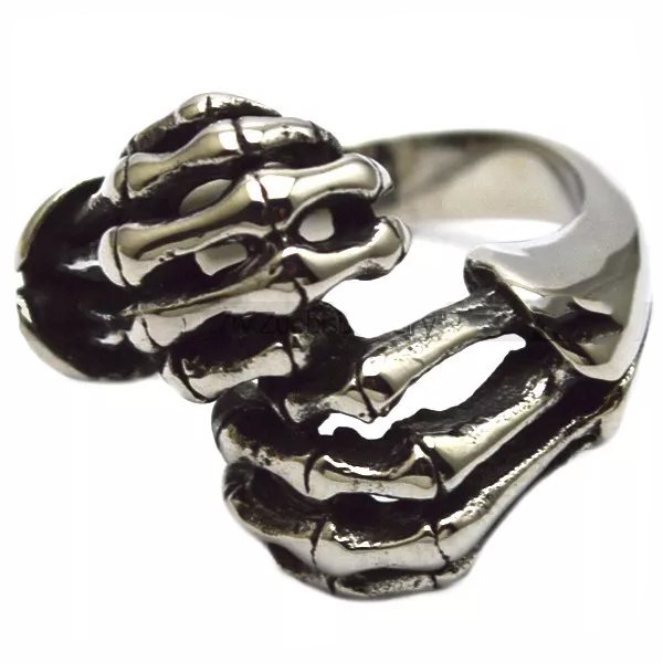 Skull Fingers Biker Ring - Stainless Steel - Biker Jewelry - Biker Ring - R3002-DS