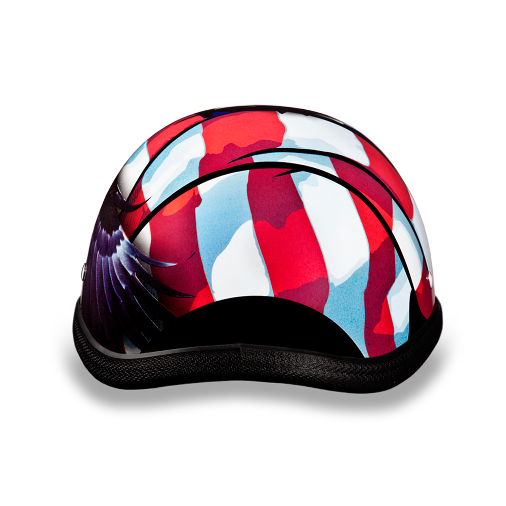 Novelty Motorcycle Helmet - Freedom Eagle - Shorty - 6002FR-DH