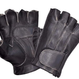 Leather Gloves - Men's - Fingerless - Antique Gray - 8135-AGR-UN