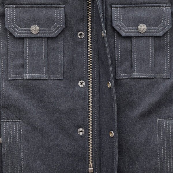 Men's Denim Motorcycle Jacket - Biker Jackets - FIM290TDM-FM