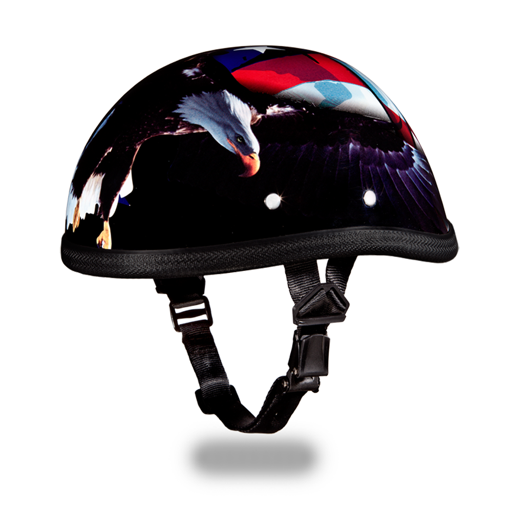 Novelty Motorcycle Helmet - Freedom Eagle - Shorty - 6002FR-DH Size Chart