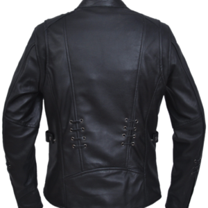 Leather Motorcycle Jacket - Women's - Lacing Design - Lambskin - 6829-00-UN