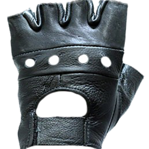 Leather Motorcycle Gloves - Fingerless - Biker - GL2008-DL