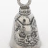 Cat - Pewter - Motorcycle Guardian Bell - Made In USA - SKU GB-CAT-DS