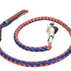 Get Back Whip - 36" - Orange and Blue Leather - GBW14-DL