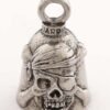 Pirate Skull - Pewter - Motorcycle Guardian Bell® - Made In USA  SKU GB-PIRATE-SKULL-DS