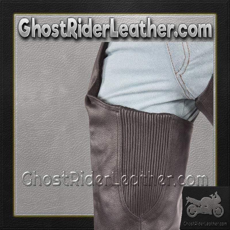 Leather Chaps - Braid and Fringe - Up To 10XL - Unisex - C337-RC-DL