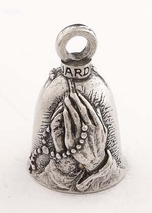 Praying Hands - Rosary - Pewter - Motorcycle Guardian Bell® - Made In USA - SKU GB-PRAYING-HANDS-DS