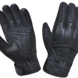 Full Finger Black Reinforced Leather Gloves - SKU 8169-00-UN