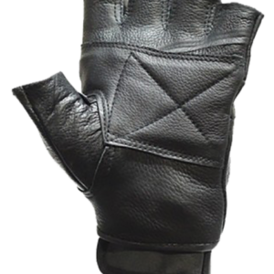 Leather Motorcycle Gloves - Fingerless - Biker - GL2008-DL