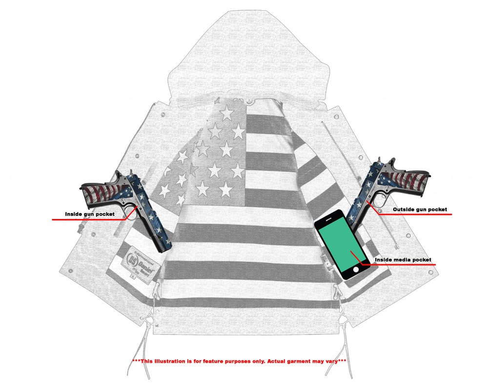 Leather Motorcycle Vest - Men's - Road Edge - USA Flag Liner - Hoodie - Up To 8XL - DS194-DS