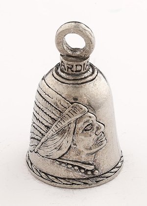 Indian - Pewter - Motorcycle Guardian Bell® - Made In USA - SKU GB-INDIAN-DS