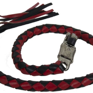 2 Inch Fat - Get Back Whip - Black and Red Leather - 42 Inches - GBW6-11-T1-DL