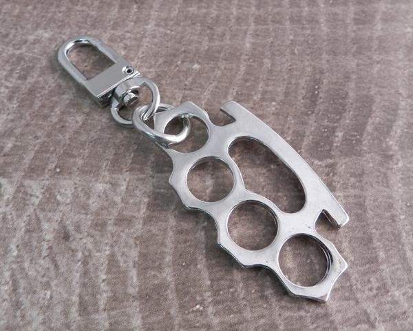 Clip On - Brass Knuckle - Add To Your Wallet Chain and More - K-BK-DS