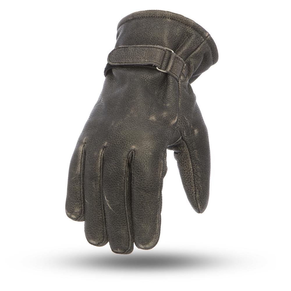 Leather Motorcycle Gloves - Men's - Distressed - Teton - FI205-FM