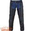 Leather Chaps - Men's or Women's - Stretch Thigh - Up To Size 12XL - Premium Leather - C4334-88-DL