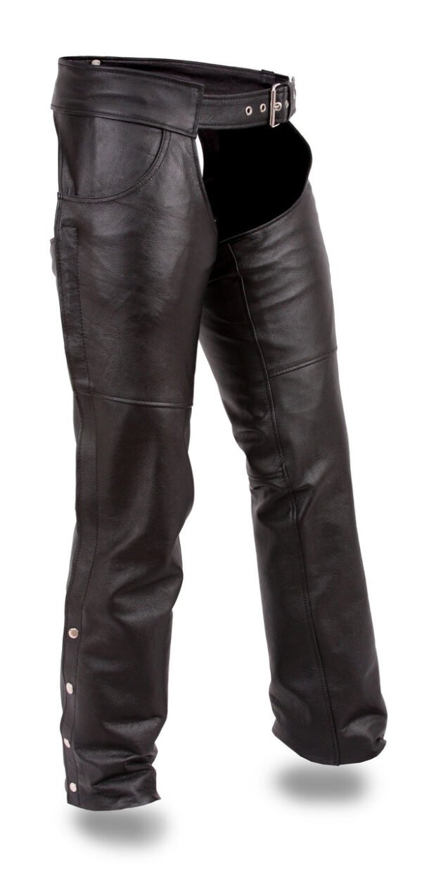 Leather Motorcycle Riding Chaps - Tall - Unisex - Rally - FMM835TALL-FM