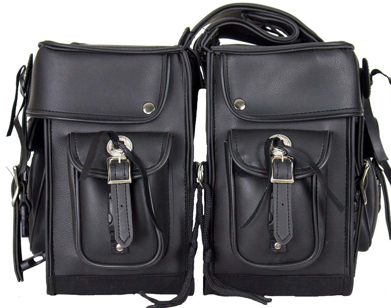 Saddlebags - PVC - Conchos - Concealed Carry - Motorcycle Luggage - SD2011-NS-PV-DL