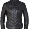 Leather Motorcycle Shirt - Women's - Black - 6846-00-UN